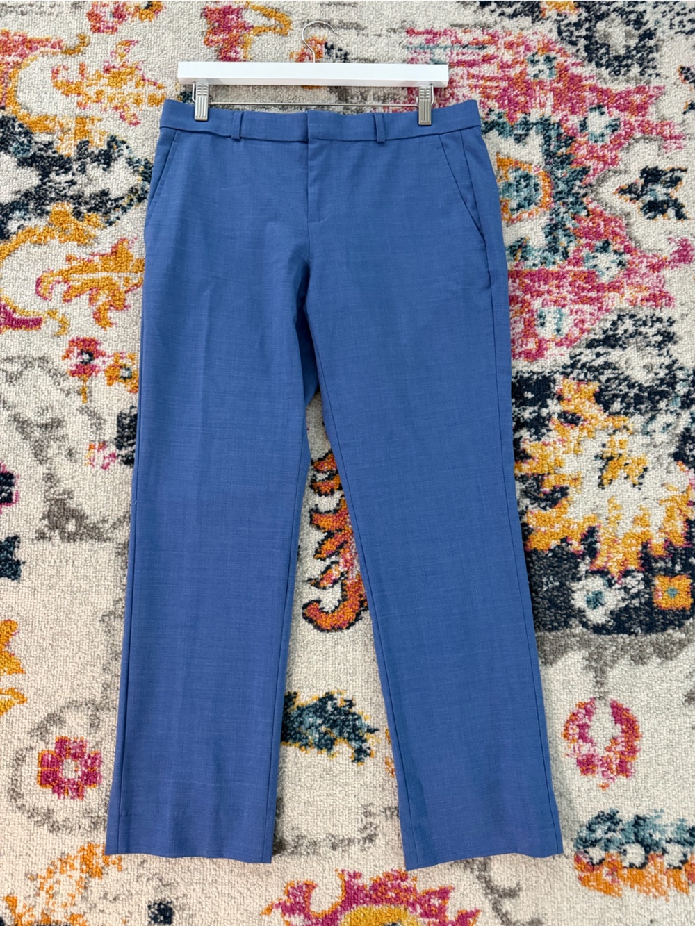 Banana Republic Ryan Wool Stretch Blue Dress Pants Size 6 Lightweight